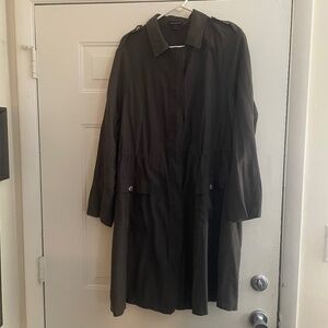 Army/Olive Green Lane Bryant Long Lightweight Jacket